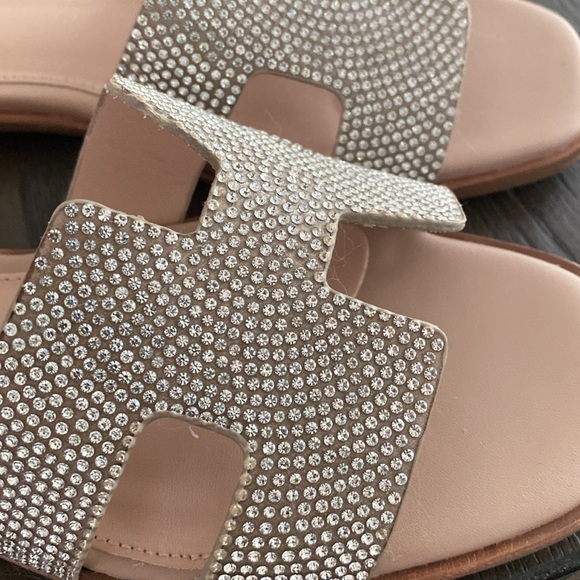 Steve Madden Hadyn Sandal in Nude/Rhinestone - Picture 3 of 7